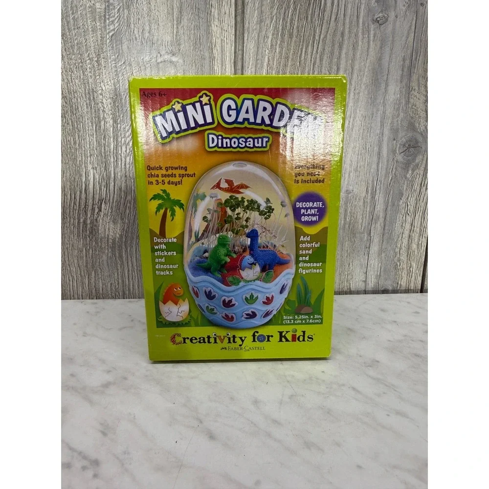 Creativity for Kids Mini Garden Dinosaur Terrarium Kit Faber-Castell Ages 6+ NEW